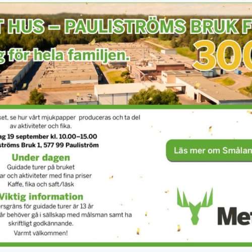 Pauliströms bruk fyller 300 år – öppet hus för hela familjen