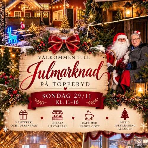 Julmarknad på Topperyd – hantverk, julklappar och julstämning