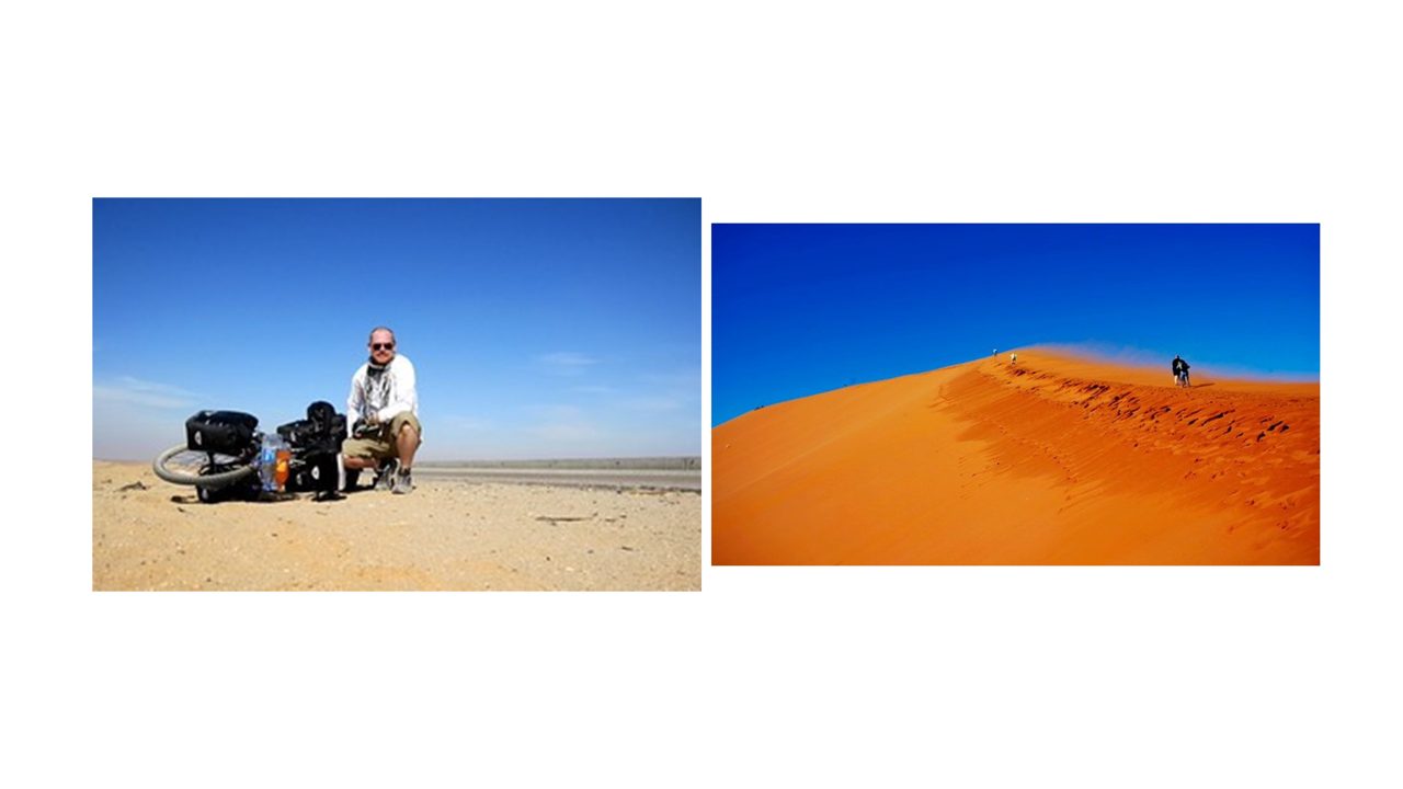 Resor genom Afrika med en ryggsäck och en cykel