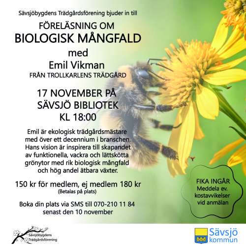 Inspireras till en trädgård med rik biologisk mångfald